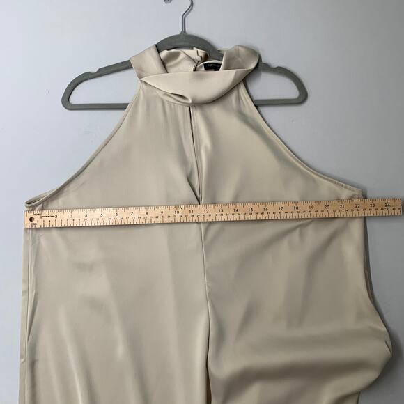 Banana Republic Women Dress XL Beige Sleeveless Keyhole Holiday - Picture 4 of 8